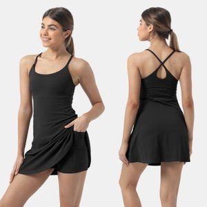 Halara Everyday Cloudful Flare Activity Dress Wannabe Midnight Adventure